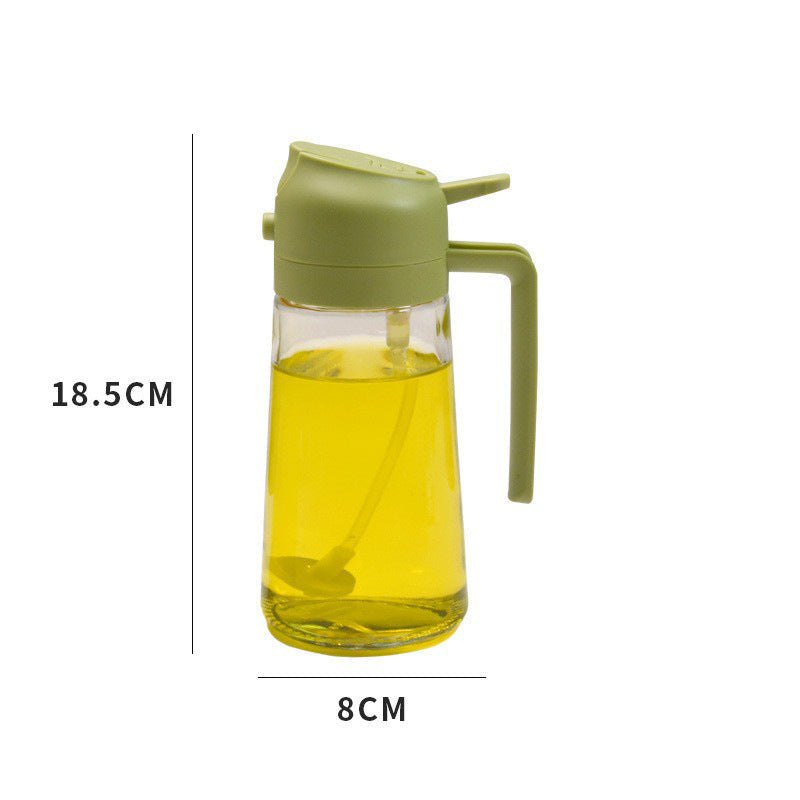 470ml Oil Sprayer 2 in 1 Glass Kitchen Oil Bottle for Home Use